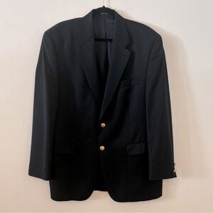 FINAL! CLASSIC CHAPS RICH DARK NAVY BLUE BLAZER SPORTS COAT SUIT JACKET SIZE 42R